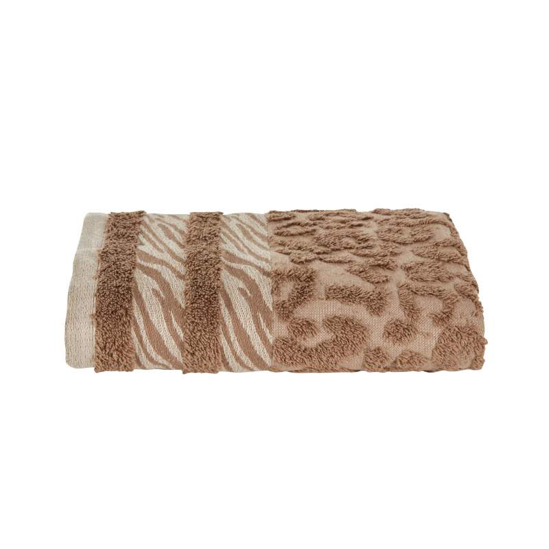 Karaca Home Leopard 100% Cotton Hand Towel 30x50 cm Brown Karaca Home Leopard 100% Cotton Hand Towel 30x50 cm Brown