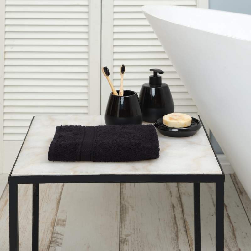 Karaca Home Daily Soft 100% Cotton Face Towel 50x90 cm Black Karaca Home Daily Soft 100% Cotton Face Towel 50x90 cm Black