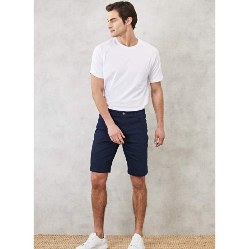 Fleksibilne kratke hlače s dijagonalnim uzorkom s 5 džepova