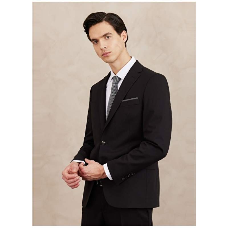 Altınyıldız Classics Normal Waist Slim Fit Black Men's Suit 4A3023100061