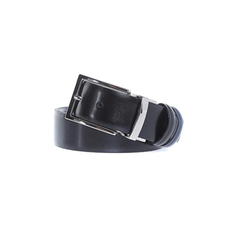 Factory Navy Blue Men's Leather Belt