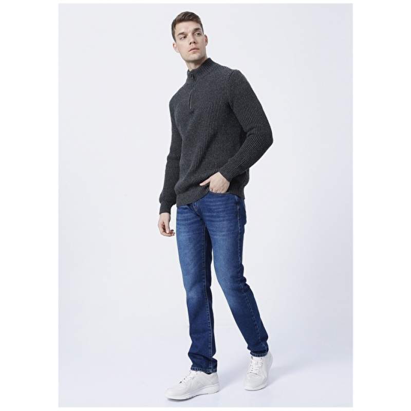 Factory Slim Fit Blue Men's Denim Pants CLK 04