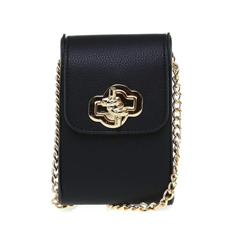 Factory Labels Black Messenger Bag