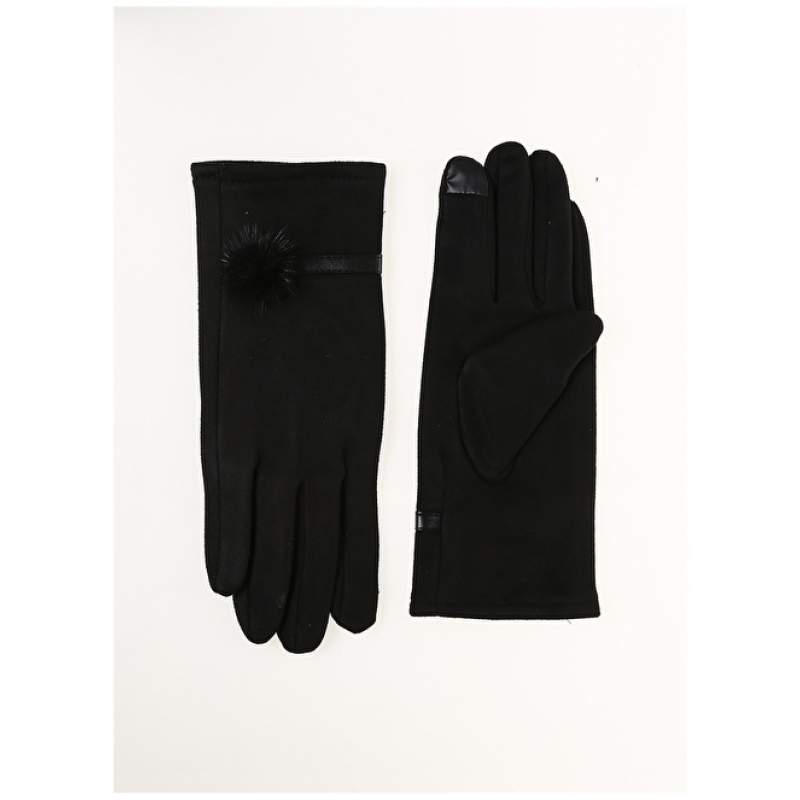 Factory Black Women Gloves B-162