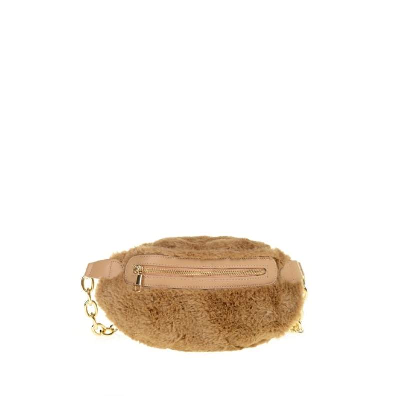 Factory Camel Hair 28x16x5 Women's Waist Bag PLUSH-APARE