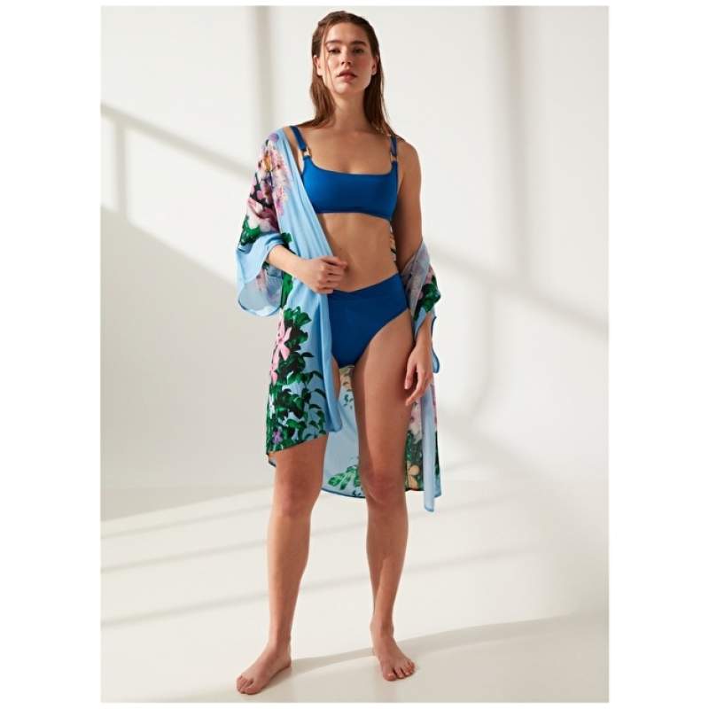 Factory Dark Blue Women's Bikini Top 23-ALEXAN