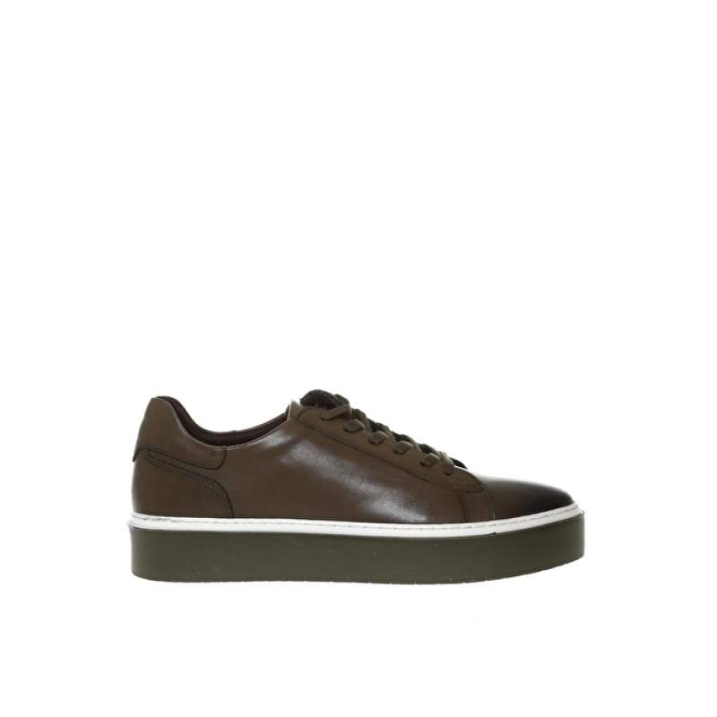 Factory Khaki Men's High Sole Leather Sneaker ANSEON