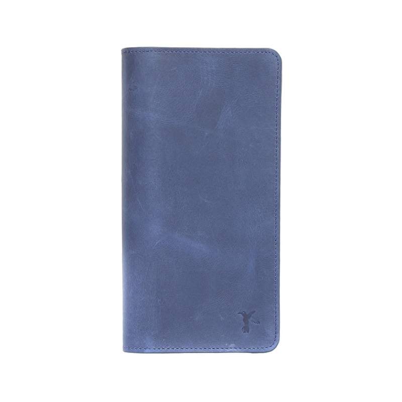 Factory Navy Blue Men's Leather Wallet FRK 253 WITH MAGNET PHONE