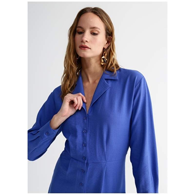 Factory Plain Indigo Women's Jumpsuit NORAL