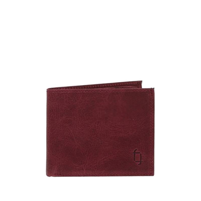 Factory Claret Red Men's Leather Wallet FRK232