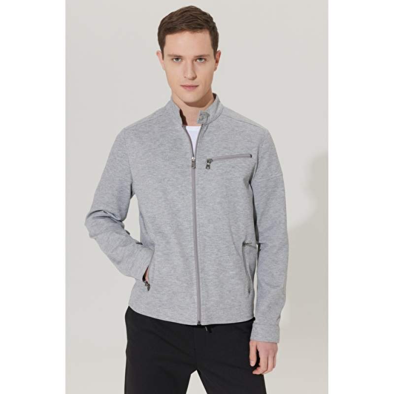 Standard Fit Normal Cut Straight Collar Patterned Coat 4A0823200204