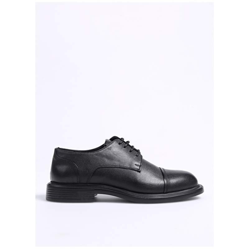 Factory Leather Black Men's Classic Shoes JOSE