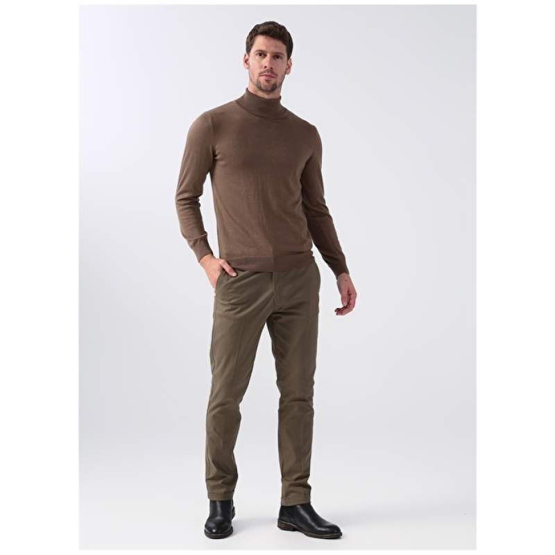 Factory Low Waist Slim Leg Khaki Men's Chino Pants ADRI Factory Low Waist Slim Leg Khaki Men's Chino Pants ADRI