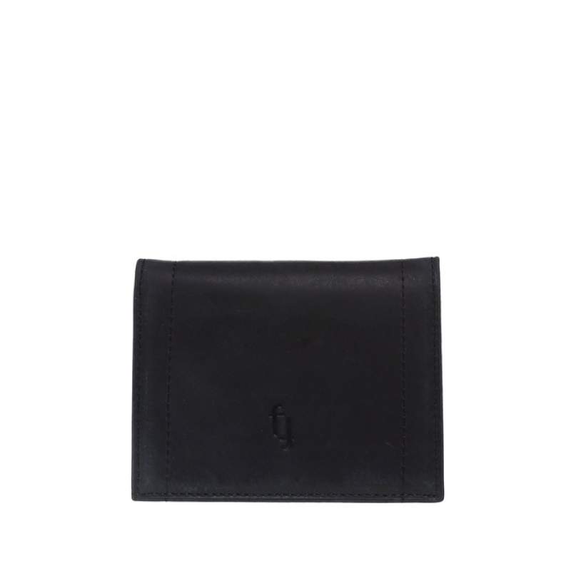 Factory Black Men's Leather Wallet FRK242 CRAYZ