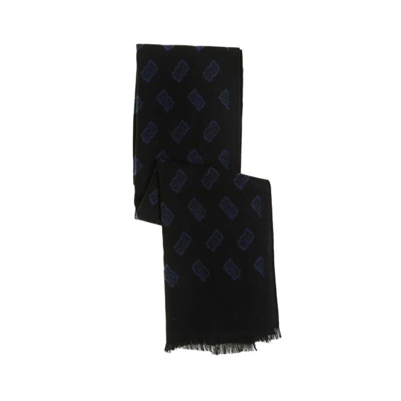 Factory Patterned Black Men's Scarf