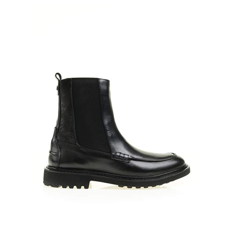 Tvorničke crne muške kožne čizme