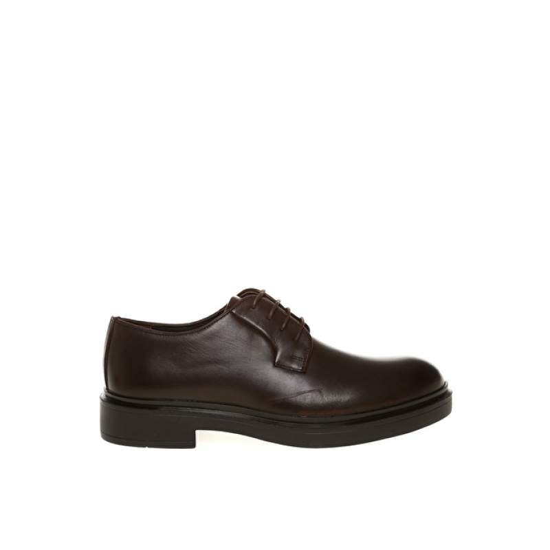 Factory Brown Men's Leather Classic Shoes