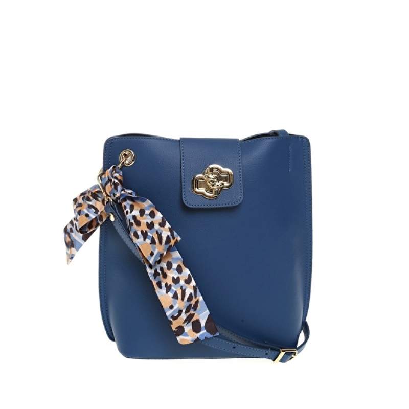 Factory Blue 29x28x11 Women's Messenger Bag FULAR-ZITRONE