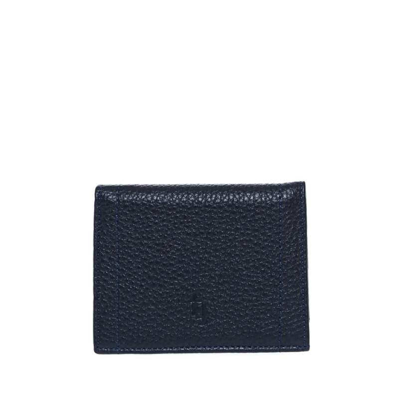 Factory Navy Blue Men's Leather Wallet FRK242 FLOTHER