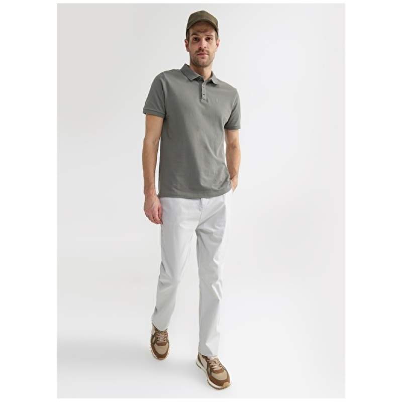 Factory Low Waist Slim Leg Stone Men's Chino Trousers YARE