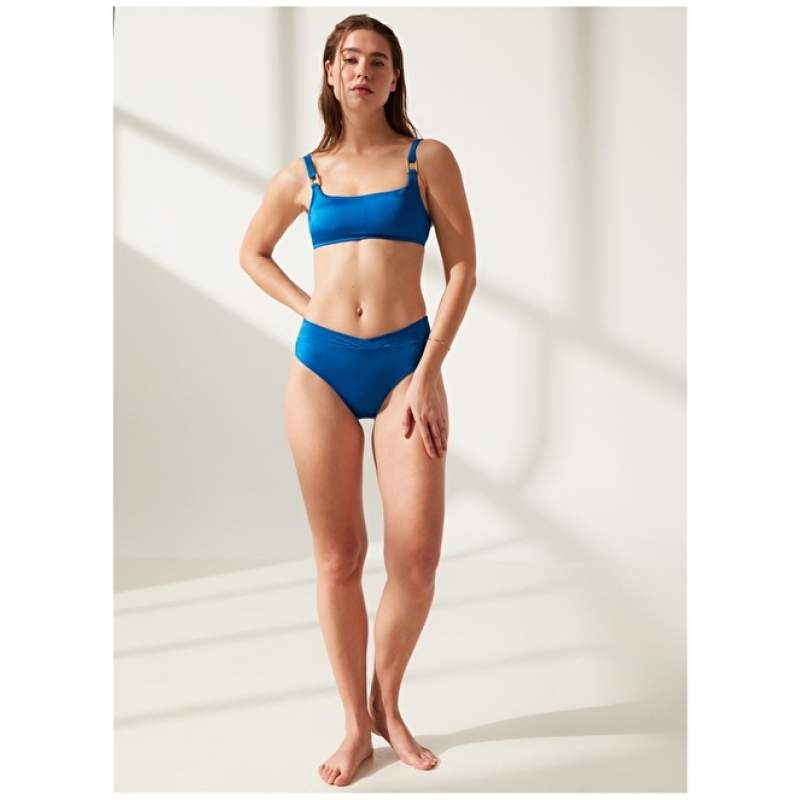 Factory Dark Blue Women's Bikini Bottom 23-OLIVA