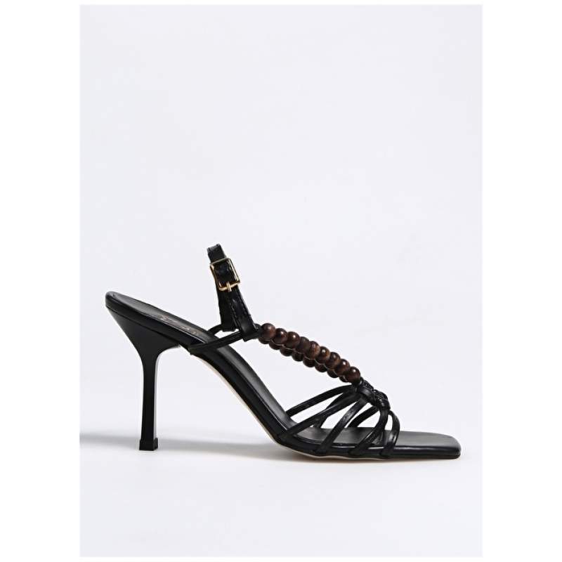 Tvorničke crne ženske cipele na petu BEHUCE Tvorničke crne ženske cipele na petu BEHUCE