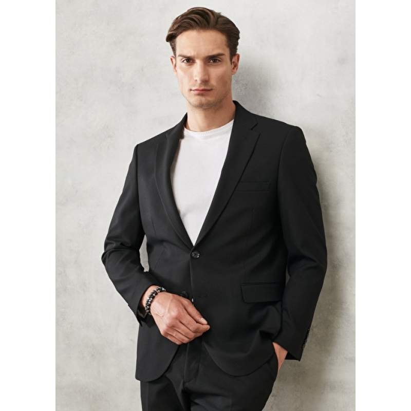 Regular Fit Mono Collar Patterned Suit