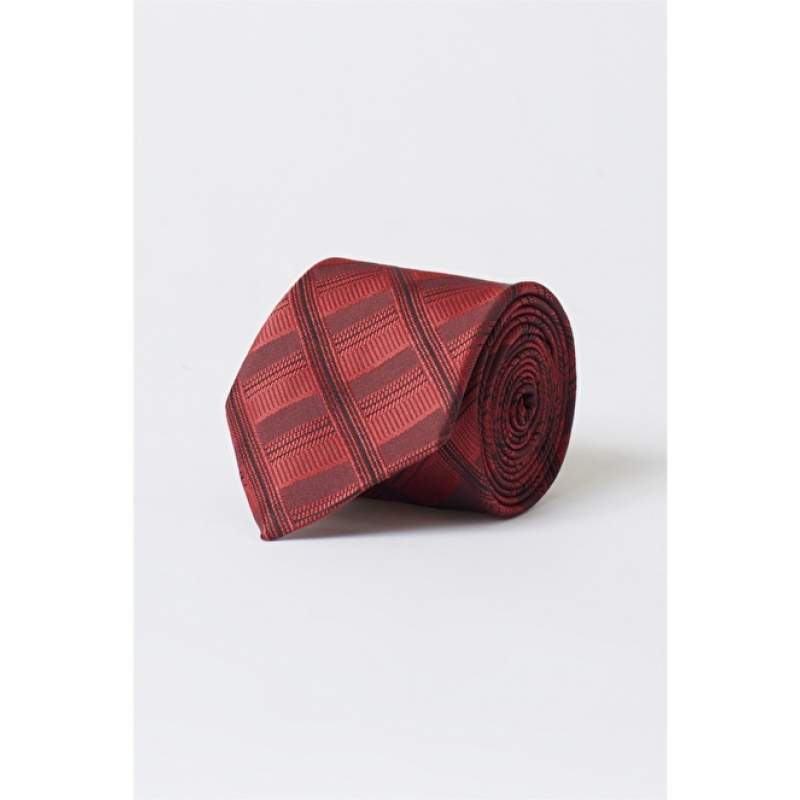 Patterned Claret Red Classic Tie