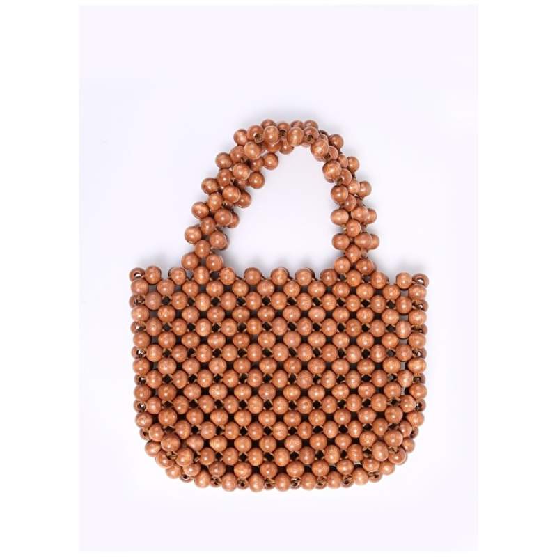 Factory Tobacco Women's 28x20x8 Wooden Handbag MONTES