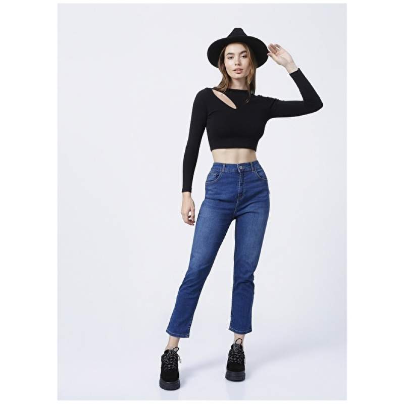 Factory Blue Women's Denim Pants I-MS00005164