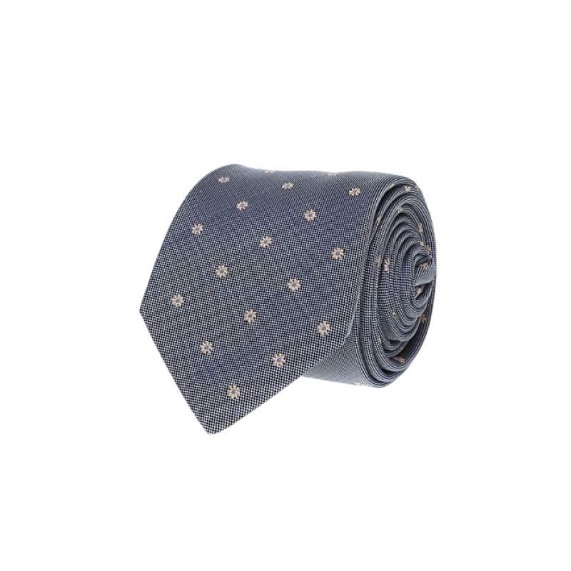 Tvornička siva muška kravata s uzorkom