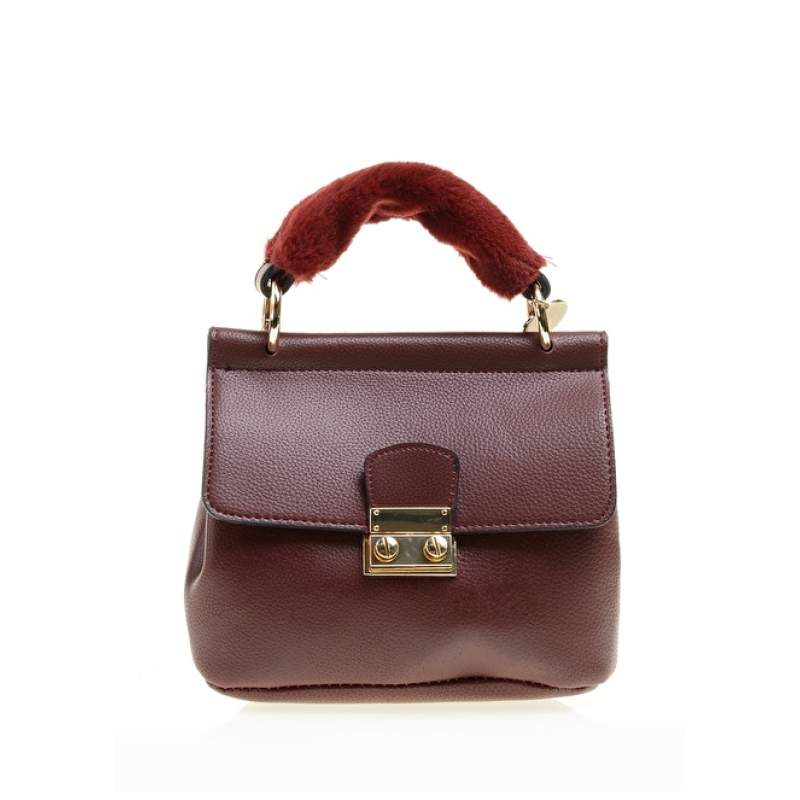 Factory Claret Red 20x18x9 Women's Hand Bag HANDLE-TAUBA