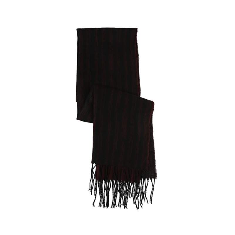 Altınyıldız Classics Black - Claret Red Men's Scarf 4A2823100004