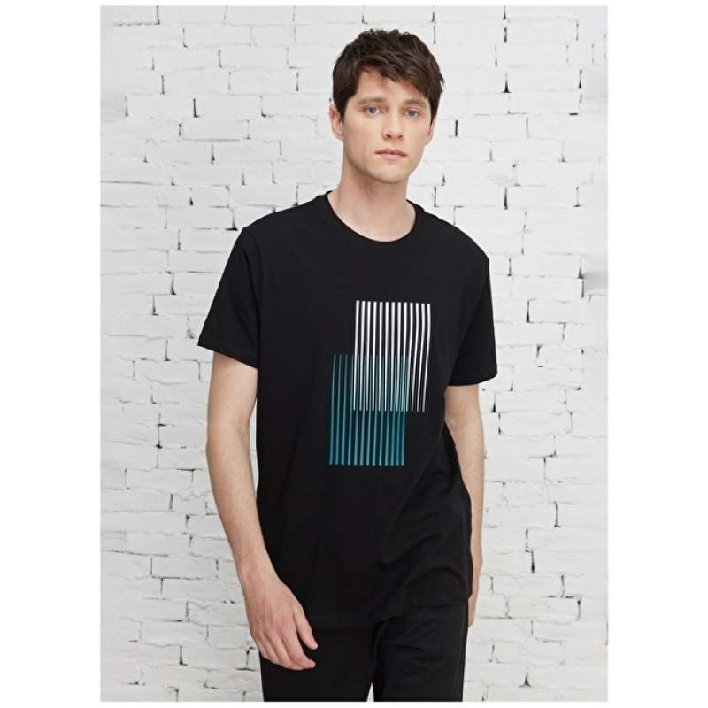 Altınyıldız Classics Crew Neck Black Men's T-Shirt 4A4823200058