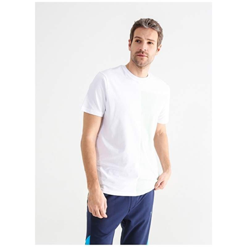 Factory O Collar Plain White Men's T-Shirt VERTOS