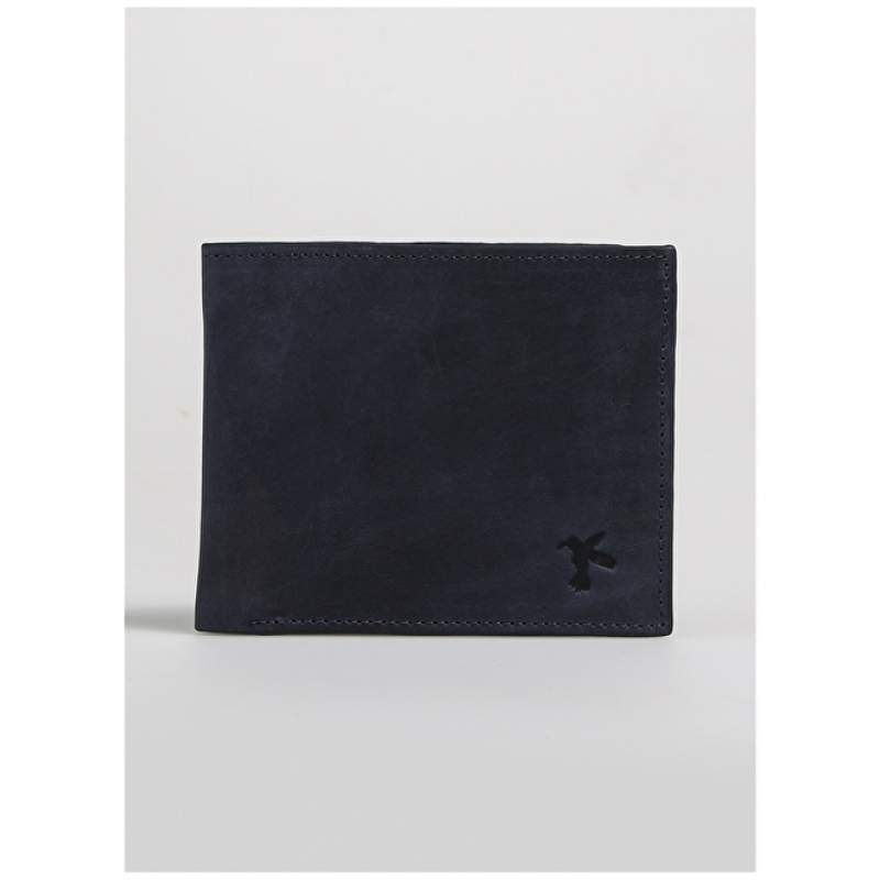 Factory Navy Blue Men's Wallet Frk302 QUAD LINEN CRYZ WALLET