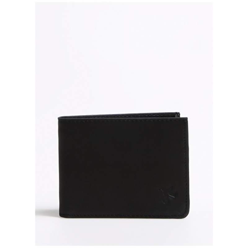 Factory Black Men's Leather Wallet FRK237 CRAZY