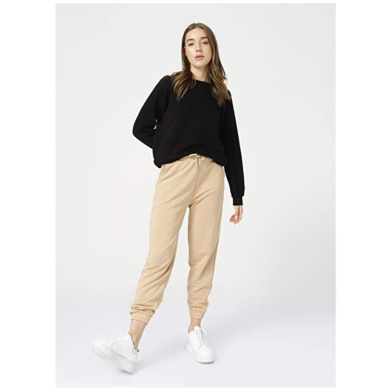 Factory Elastic Camel Hair Women's Sweatpants FIKA