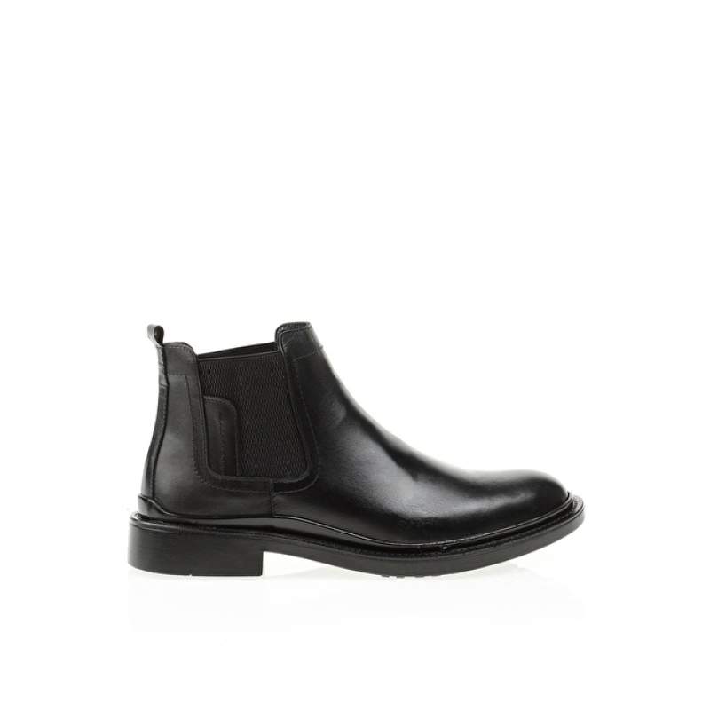 Factory Leather Black Men's Boots HARMON