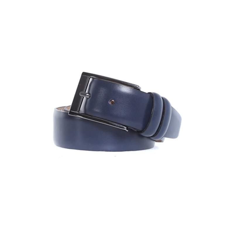 Factory Navy Blue Men's Leather Belt
