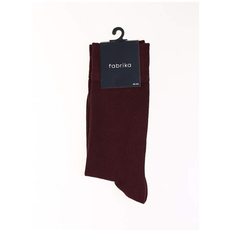 Factory Claret Red Men's Socks FAB-NS-12