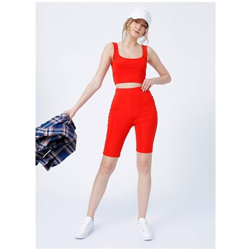 Factory Gesi Elastic Basic Straight Red Women's Tights