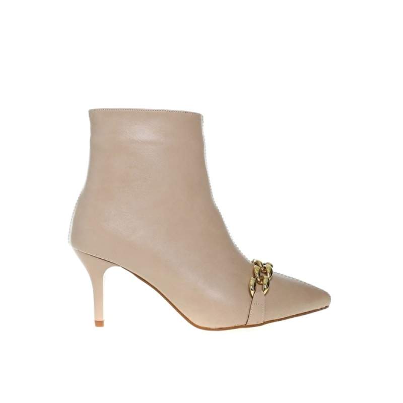 Factory Beige Women's Heeled Boots PESCARA Factory Beige Women's Heeled Boots PESCARA