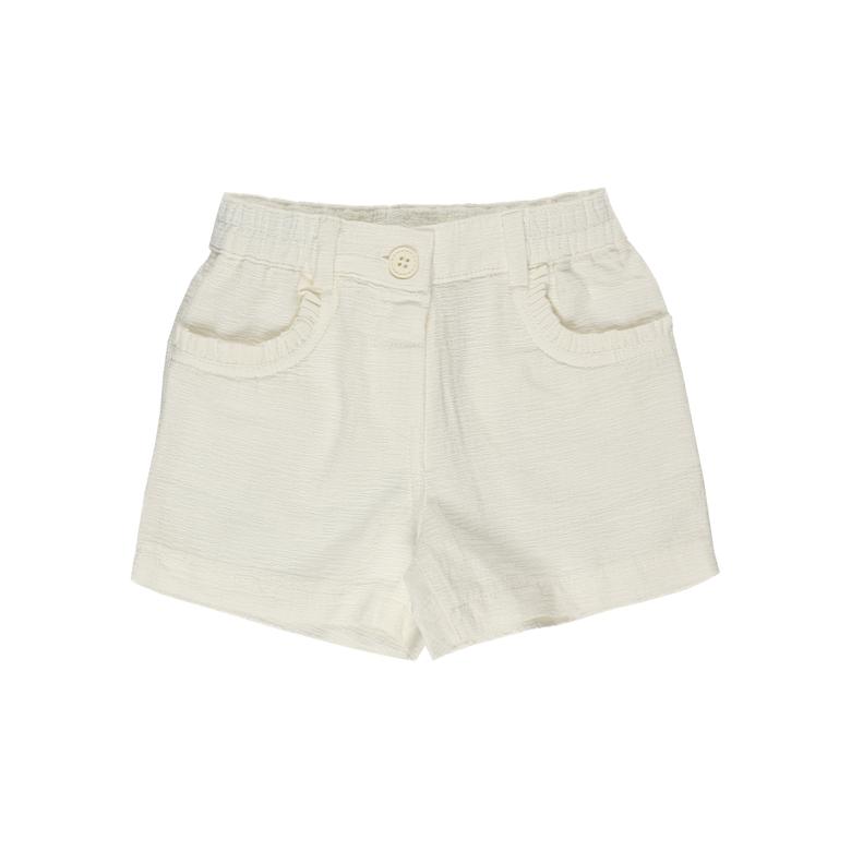 Baby Girl Pockets Frill Detailed Denim Shorts