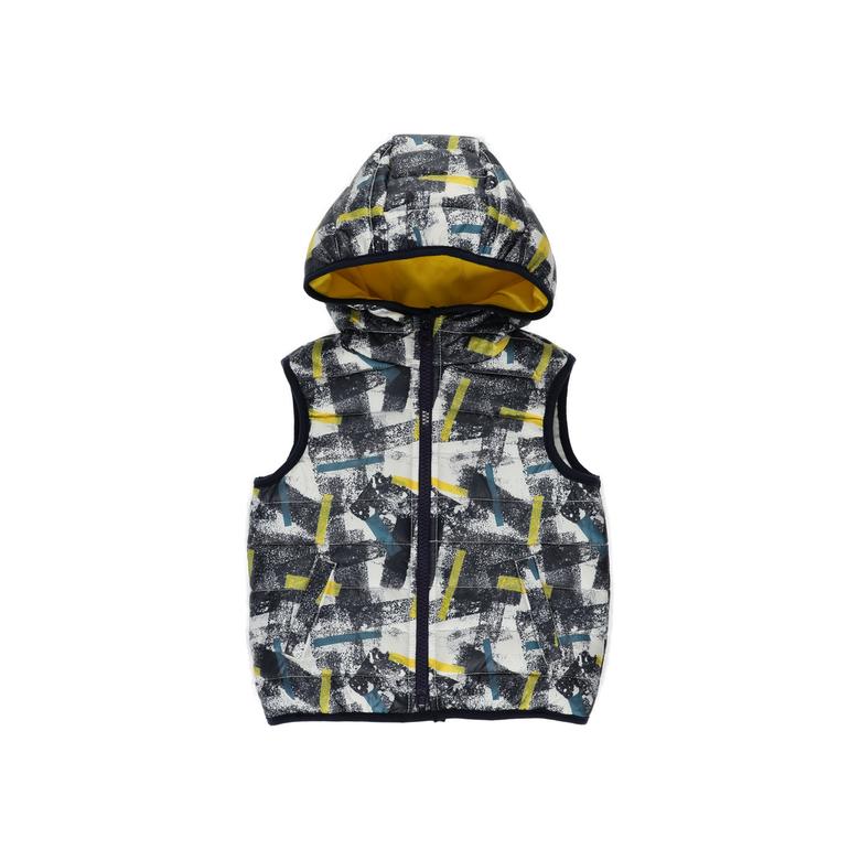 Baby Boy Hooded And Patterned Micro Vest