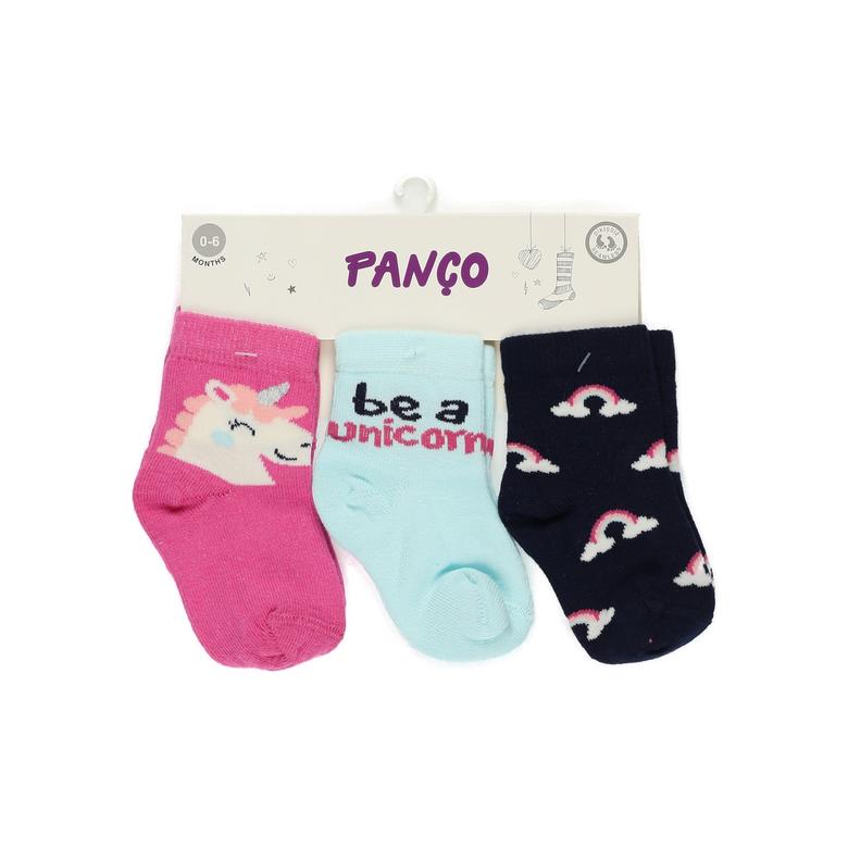 Baby Girl Unicorn Themed Triple Socks