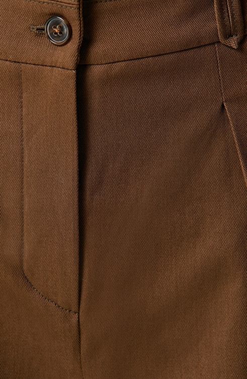 Brown Yuksel Waist Mini Shorts